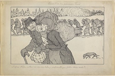 Ucieczka przed okrutnym wrogiem autorstwa Thomas Theodor Heine
