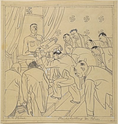 wyrównanie giełdy; Simplicissimus XXXV/36, 1930 autorstwa Thomas Theodor Heine