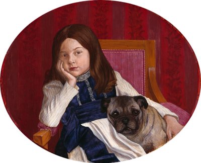 Johanna, córka artysty z mopsem autorstwa Thomas Theodor Heine