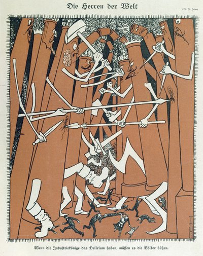 „Władcy świata”, okładka magazynu „Simplicissimus”. autorstwa Thomas Theodor Heine