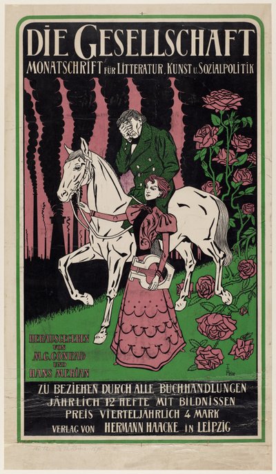 Plakat reklamowy magazynu Die Gesellschaft autorstwa Thomas Theodor Heine