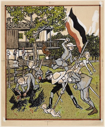 Jak śpiewali starożytni; Simplicissimus V/22 autorstwa Thomas Theodor Heine