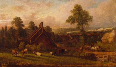 Linia kolejowa w Northfield, 1871. autorstwa Thomas Thomas
