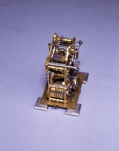 Miniaturowy, efektowny zegar na wsporniku, nr. 222, c.1695 (metal) (patrz również 834228-31) autorstwa Thomas Tompion