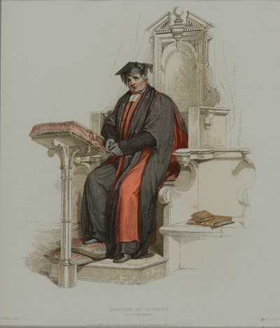 Doctor in Divinity, rycina J. Agar, opublikowana w „History of Oxford” R. Ackermanna, 1814 (rycina ręcznie kolorowana) autorstwa Thomas Uwins