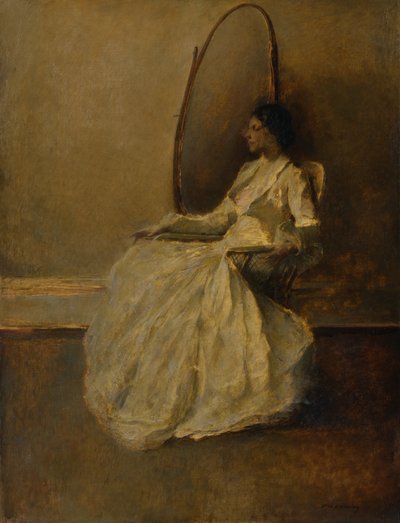 Dama w Bieli nr 1, ca. 1910. autorstwa Thomas Wilmer Dewing