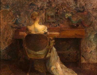 Szpinet, ok. 1902. autorstwa Thomas Wilmer Dewing