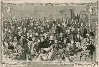 Członkowie Instytutu Malarzy Akwarelowych (grawerunek) autorstwa Thomas Walter Wilson