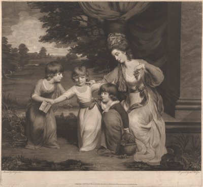 Lady Rushout i jej dzieci autorstwa Thomas Watson