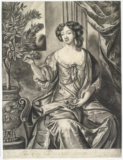 Pani z doniczką kwiatów; Lady Elisabeth Jones według Sir Petera Lely autorstwa Thomas Watson