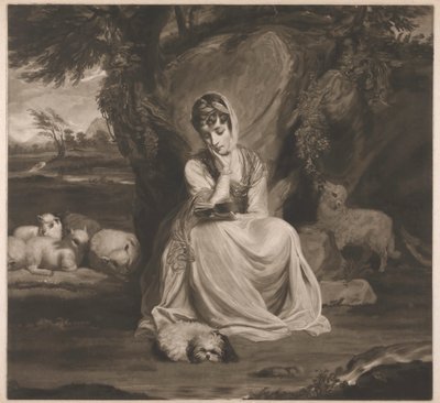 Pani Frances Ann Crewe jako St. Genevieve autorstwa Thomas Watson