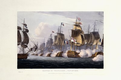 Bitwa pod Trafalgarem, 21 października 1805, 1816 autorstwa Thomas Whitcombe