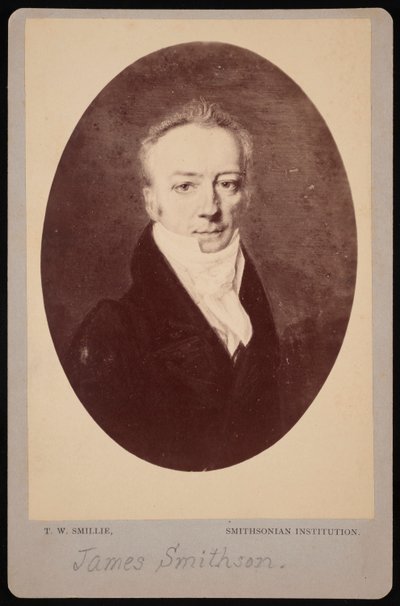 Portret Jamesa Smithsona z lat 1765-1829, 1816 sfotografowany w latach 70. XIX wieku. autorstwa Thomas William Smillie