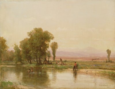 Obozowisko nad rzeką Platte, 1865 autorstwa Thomas Worthington Whittredge