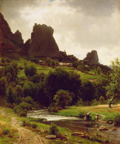 Summer Pastorale (Widok Kallenfels) 1853 (olej na płótnie) autorstwa Thomas Worthington Whittredge