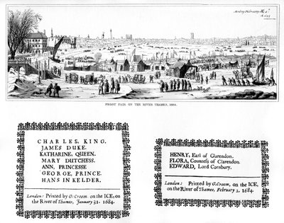 Jarmark mrozowy nad Tamizą i okazy druku, luty 1684, 1840 autorstwa Thomas Wyck
