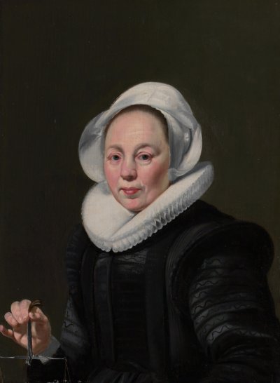 Portret kobiety z równowagą, ca. 1625-26. autorstwa Thomas de Keyser