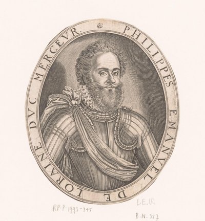 Portret Philippe-Emmanuela de Lorraine, księcia Mercoeur autorstwa Thomas de Leu