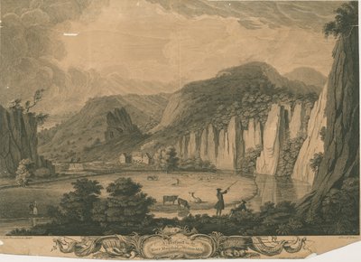 Wetton Mill: rycina, bd [ok. 1743] (druk) autorstwa Thomas of Derby (after) Smith