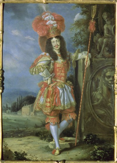 Leopold I (1640-1705), cesarz rzymski, w kostiumie teatralnym, przebrany za Acisa z La Galatea, favola do muzyki Antonio Draghiego, 1667 (olej na miedzi) autorstwa Thomas of Ypres