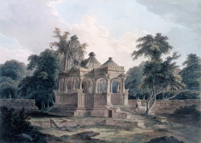 Świątynia hinduska w forcie Rohtas, Bihar, Indie autorstwa Thomas und William Daniell