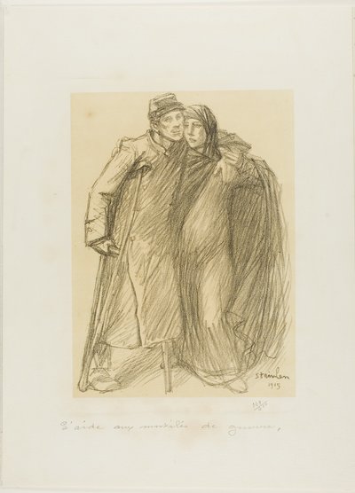 Pomoc dla osób okaleczonych podczas wojny, płyta pierwsza z Actualités autorstwa Théophile Alexandre Pierre Steinlen