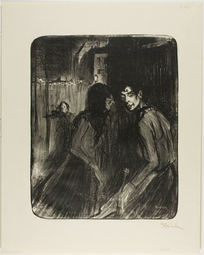 Kłótliwe prostytutki autorstwa Théophile Alexandre Pierre Steinlen