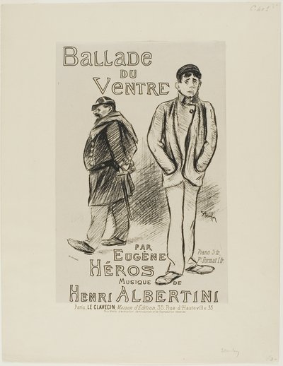 Ballade du Ventre autorstwa Théophile Alexandre Pierre Steinlen