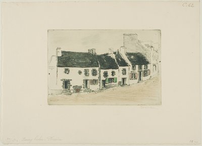 Bretońskie miasto targowe, Plestin autorstwa Théophile Alexandre Pierre Steinlen