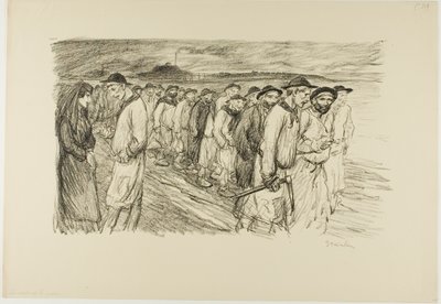 Wychodząc z kopalni autorstwa Théophile Alexandre Pierre Steinlen