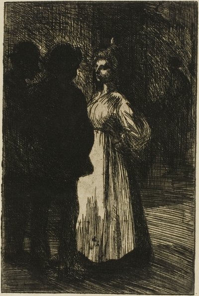 Rozmowa nocą autorstwa Théophile Alexandre Pierre Steinlen