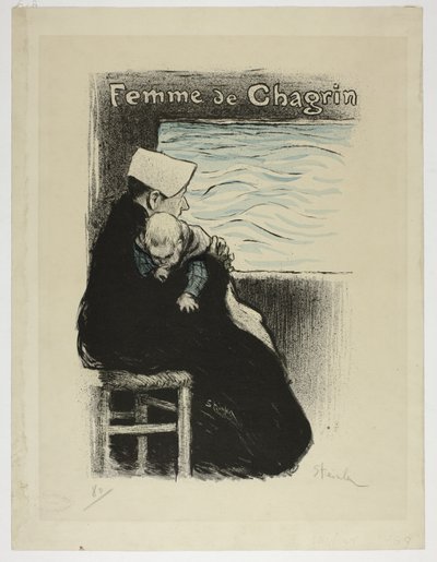 Kobieta smutku autorstwa Théophile Alexandre Pierre Steinlen