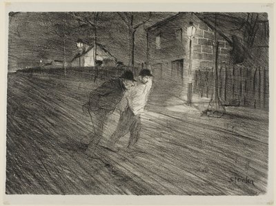 Rue Caulincourt autorstwa Théophile Alexandre Pierre Steinlen