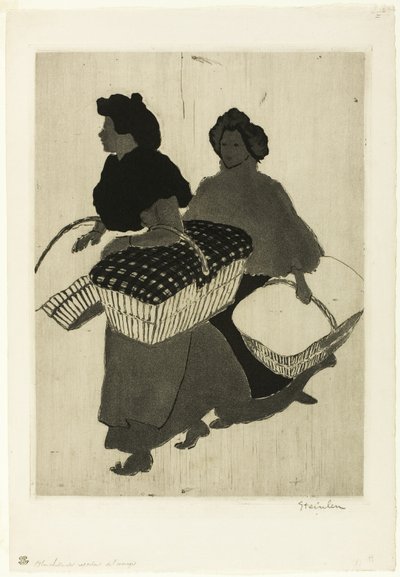 Praczki wykonujące swoją pracę autorstwa Théophile Alexandre Pierre Steinlen