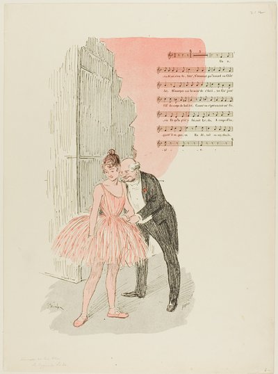Leda i łabędź autorstwa Théophile Alexandre Pierre Steinlen