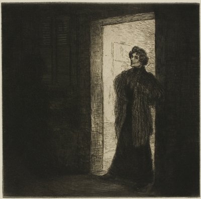 Na progu autorstwa Théophile Alexandre Pierre Steinlen
