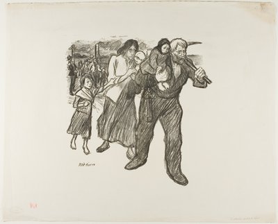 Oburzenie w Pas-de-Calais autorstwa Théophile Alexandre Pierre Steinlen