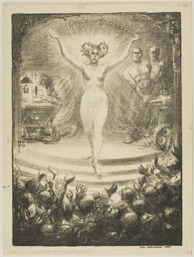 Program na poranek w Trocadéro autorstwa Théophile Alexandre Pierre Steinlen