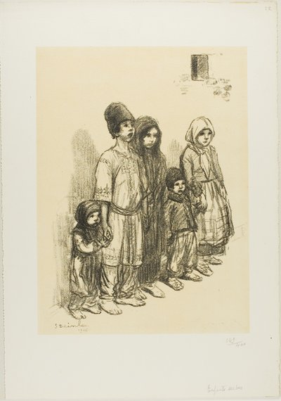 Serbskie dzieci autorstwa Théophile Alexandre Pierre Steinlen