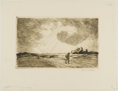 Burzowa pogoda autorstwa Théophile Alexandre Pierre Steinlen