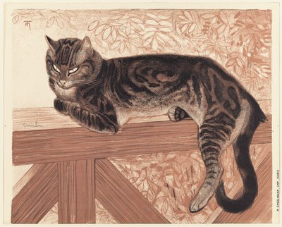 Lato: Kot na balustradzie autorstwa Théophile Alexandre Pierre Steinlen
