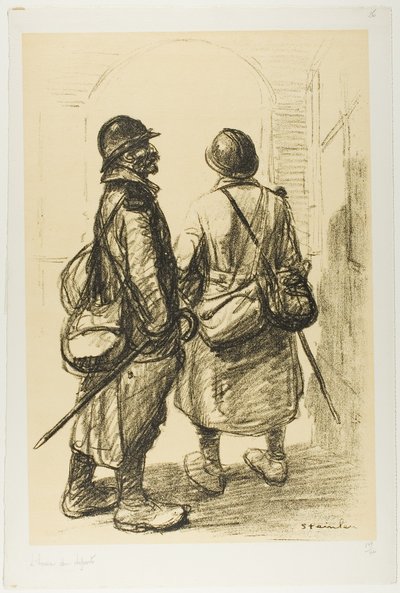 Godzina odlotu, płyta dwudziesta szósta z Actualités autorstwa Théophile Alexandre Pierre Steinlen