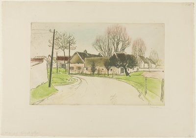 Dom na skraju wioski autorstwa Théophile Alexandre Pierre Steinlen