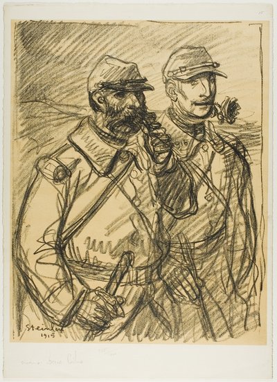 Dwóch żołnierzy autorstwa Théophile Alexandre Pierre Steinlen