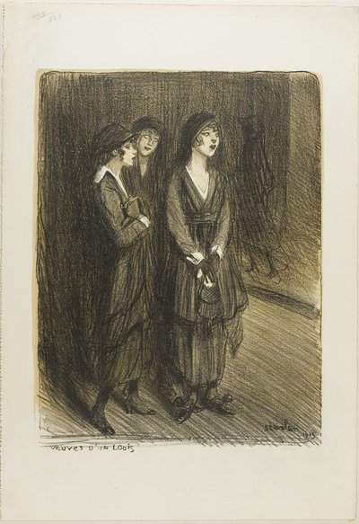 Wdowy po Louisie, płyta siódma z Actualités autorstwa Théophile Alexandre Pierre Steinlen