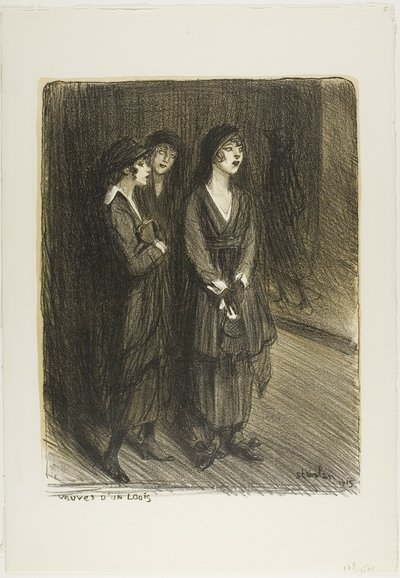Wdowy po Louisie, płyta siódma z Actualités autorstwa Théophile Alexandre Pierre Steinlen