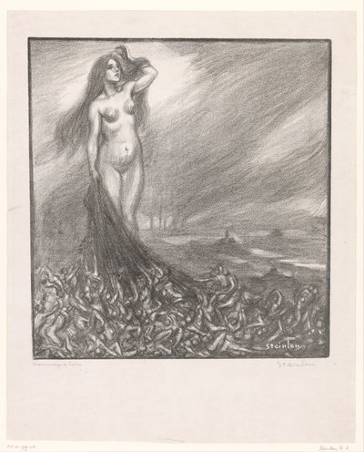 Hołd dla Zola Hommage à Zola (tytuł na obiekcie) autorstwa Théophile Alexandre Steinlen (signed by artist)