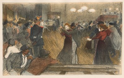 Bal de Barriere, 1898. autorstwa Théophile Alexandre Steinlen