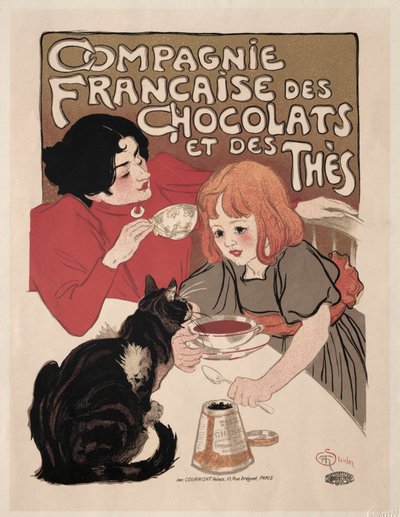 Compagnie Française des Chocolate et des Thés autorstwa Théophile Alexandre Steinlen