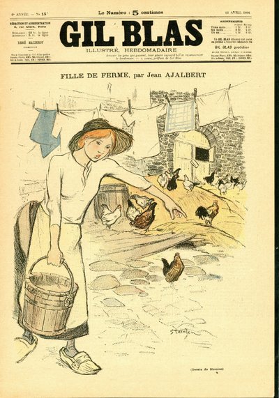 Okładka „Gil Blas”” autorstwa Théophile Alexandre Steinlen